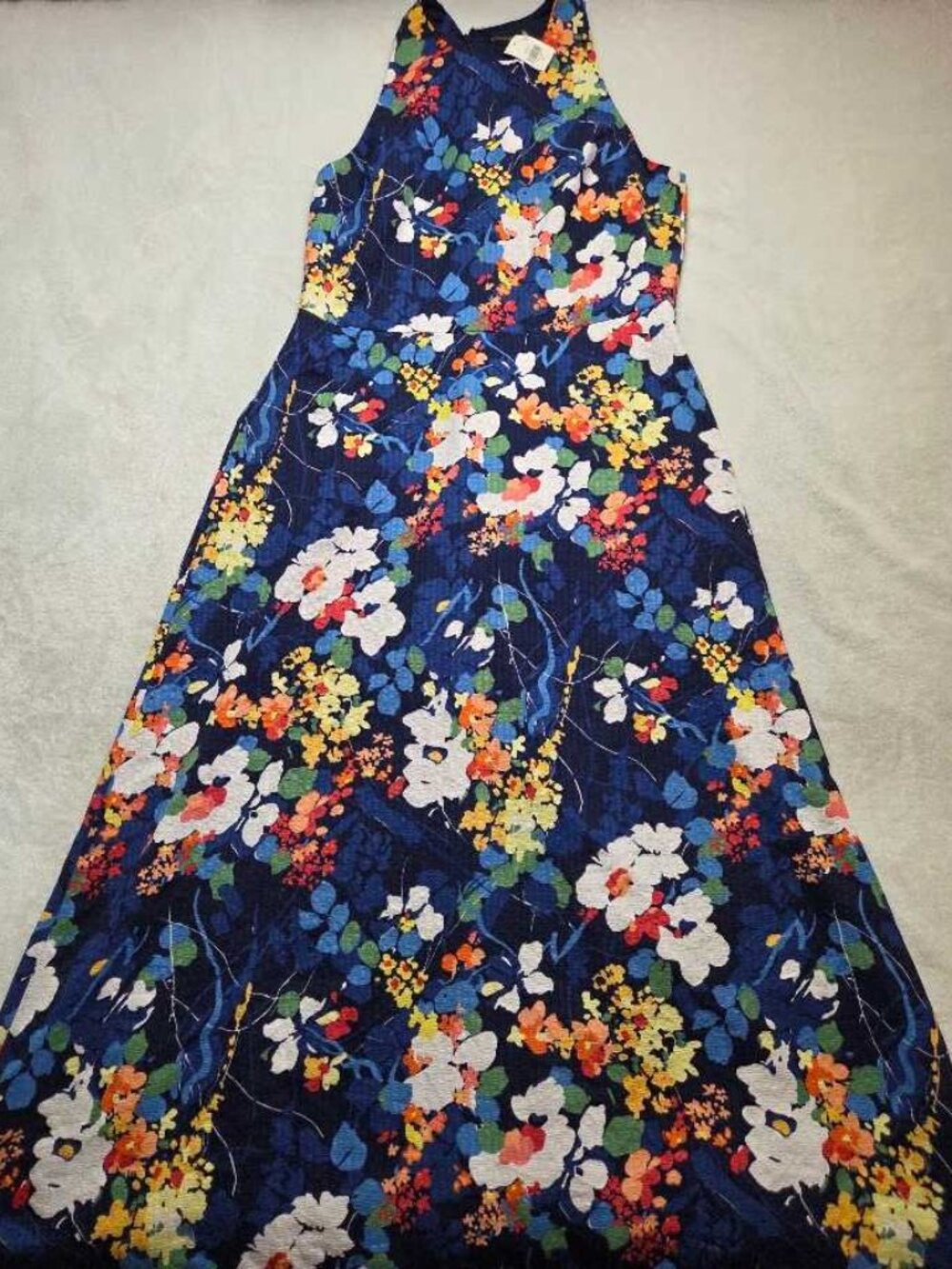 New 14 Banana Republic bold floral maxi dress in blue